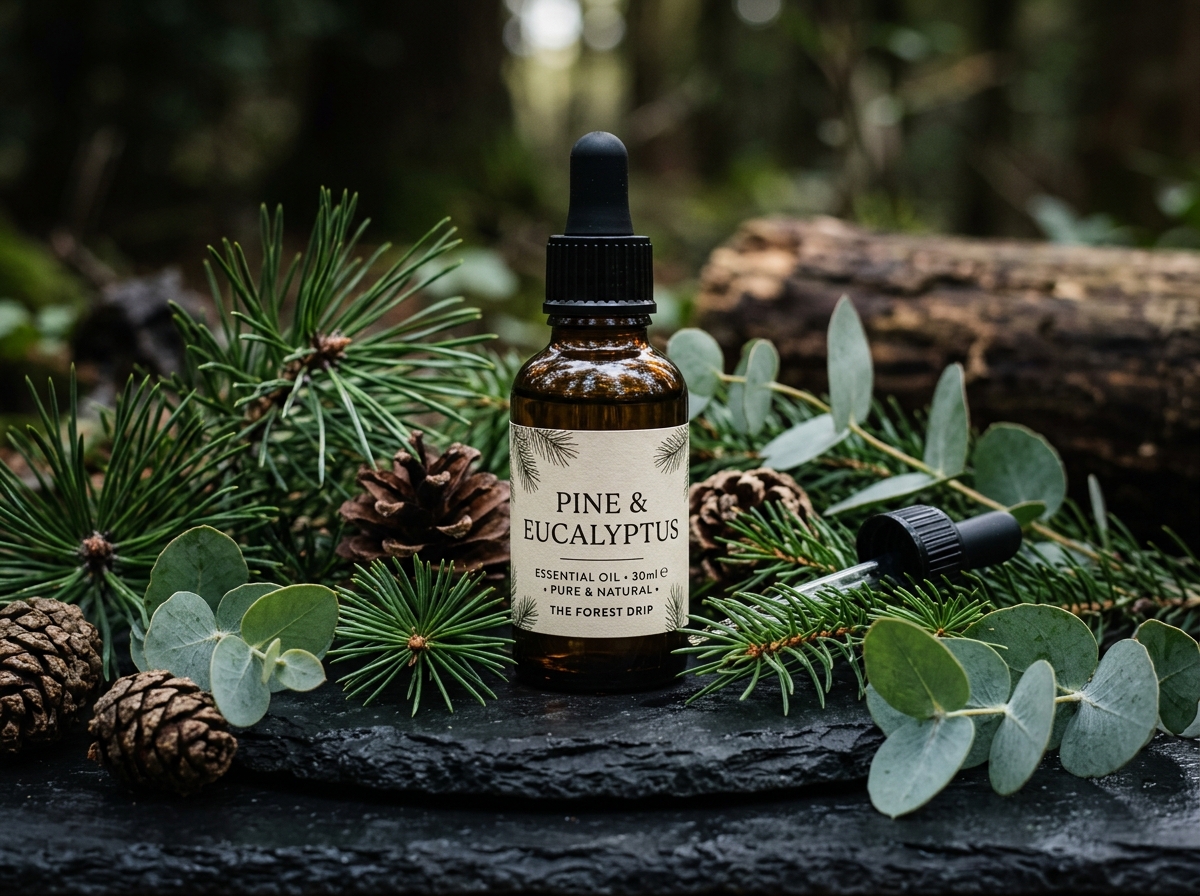 Zirbenkiefer und Eukalyptus Öle